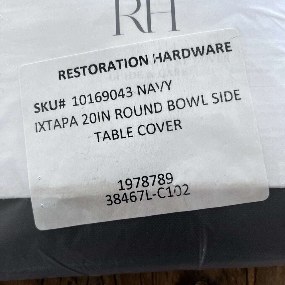 Restoration Hardware Ixtapa 20” Round Bowl Side Table Cover Navy New In‎ Package